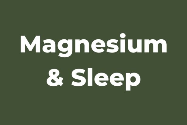 Does magnesium reduce tiredness or induce sleep